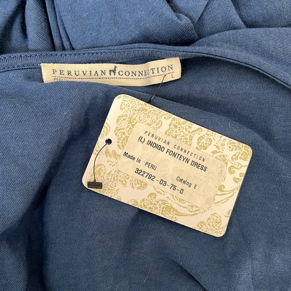 Peruvian Connection Fonteyn Indigo Wrap Dress - Picture 11 of 14